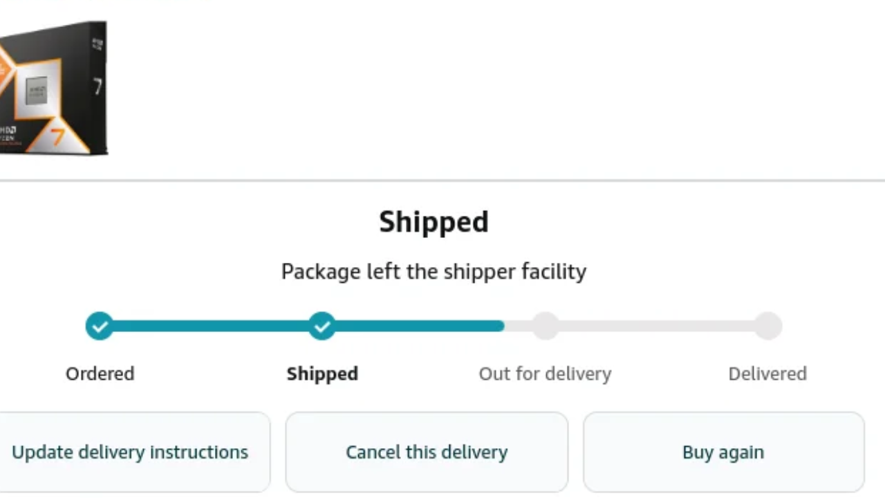 Package Left The Shipper Facility Amazon Update