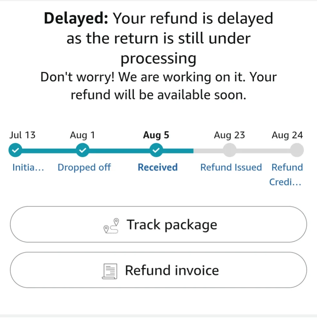 Amazon Return Policy Delayed Refund
