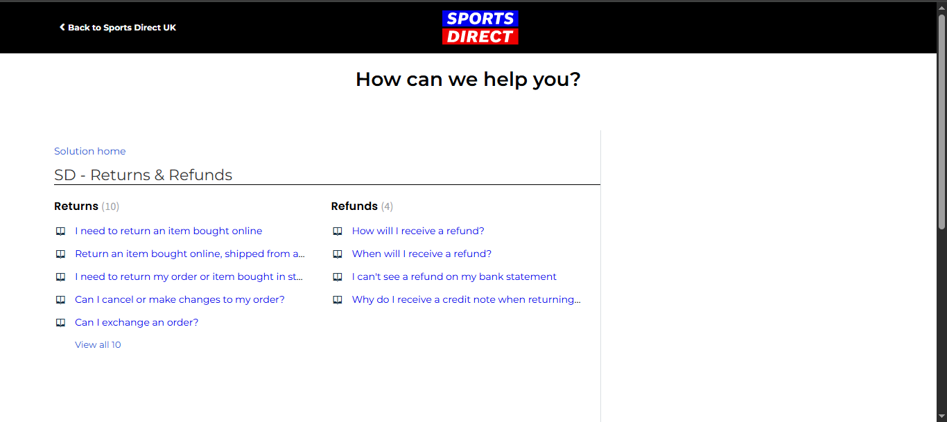 Sports Direct Return Policy Guide