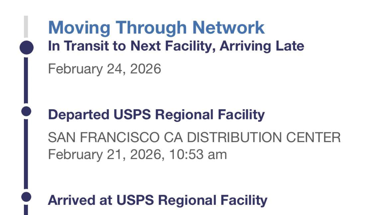 USPS Moving Through Network Update