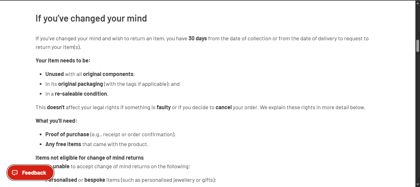 Argos Returns Policy Guide