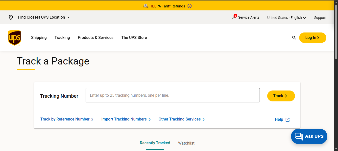 UPS tracking by tracking number guide