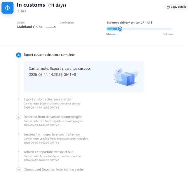 export clearance success aliexpress