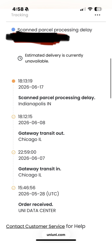 Gateway Transit Out UniUni Tracking